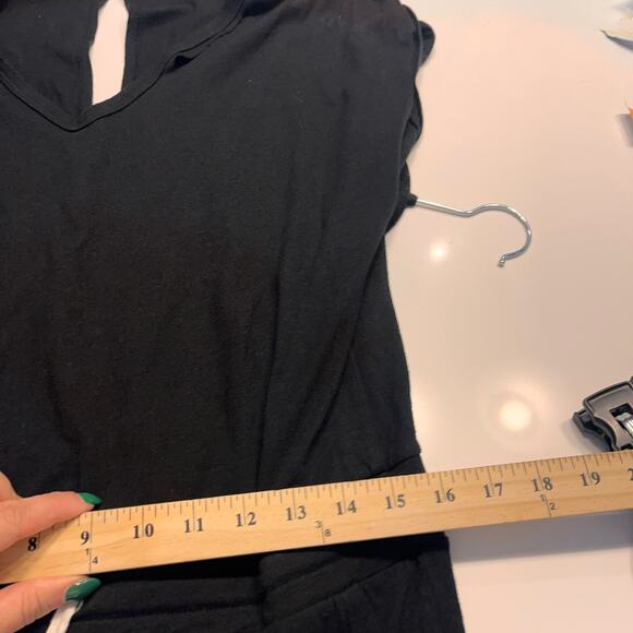 N:philanthropy Black Jersey Short Sleeves V Neck Space Jumpsuit Size Large - Picture 10 of 11